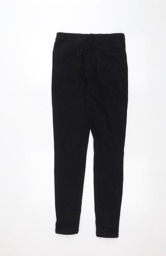 Denim & Co. Womens Black   Skinny Jeans Size 10 L27 in