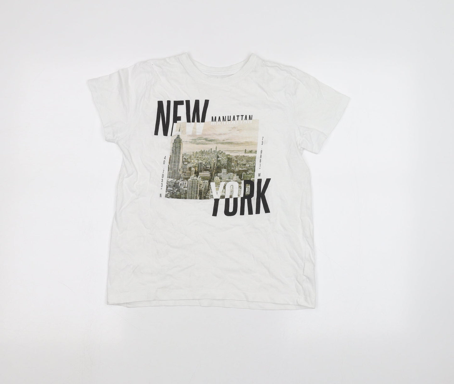 Primark Girls White   Basic T-Shirt Size 9-10 Years