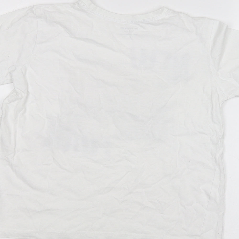 Primark Girls White   Basic T-Shirt Size 9-10 Years