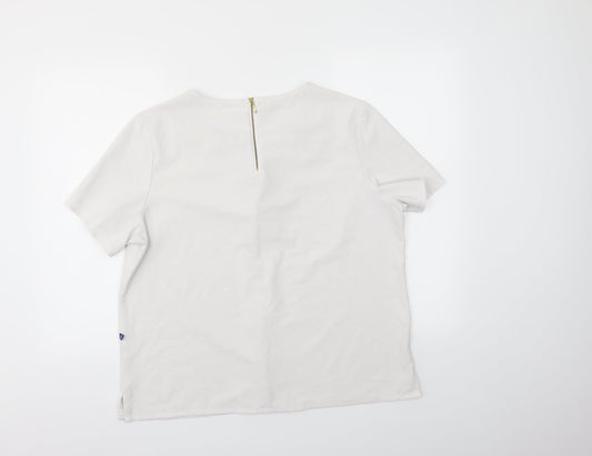Preworn Womens White   Basic Blouse Size L