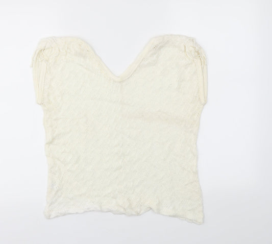 Preworn Womens White   Basic Blouse Size M
