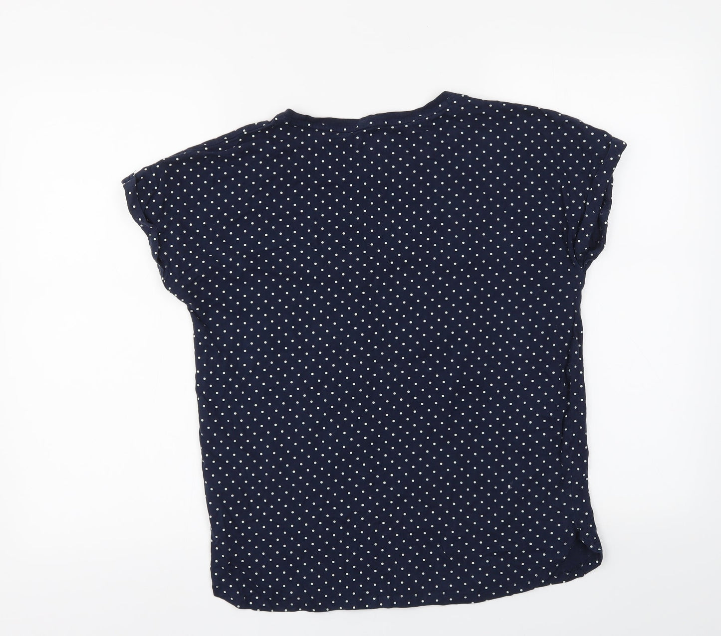 Nutmeg Womens Blue Polka Dot  Top Pyjama Top Size 8