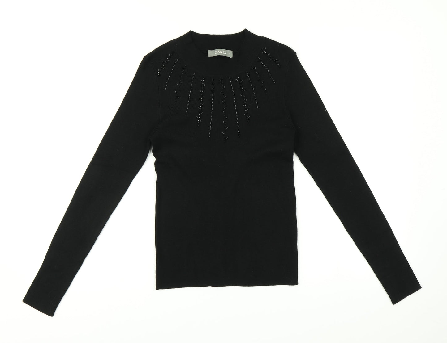 Oasis Womens Black   Pullover Jumper Size S