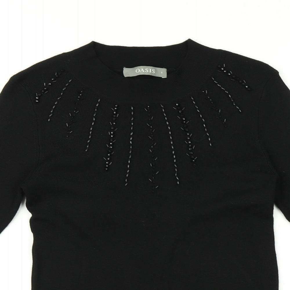 Oasis Womens Black   Pullover Jumper Size S