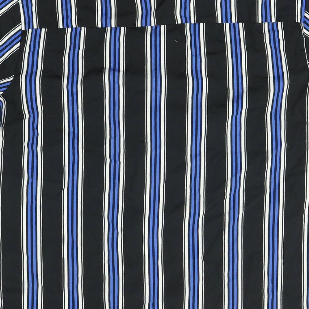boohooMAN Mens Multicoloured Striped   Button-Up Size M