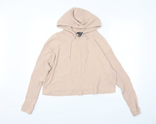 Primark Womens Brown Striped  Pullover Hoodie Size 14