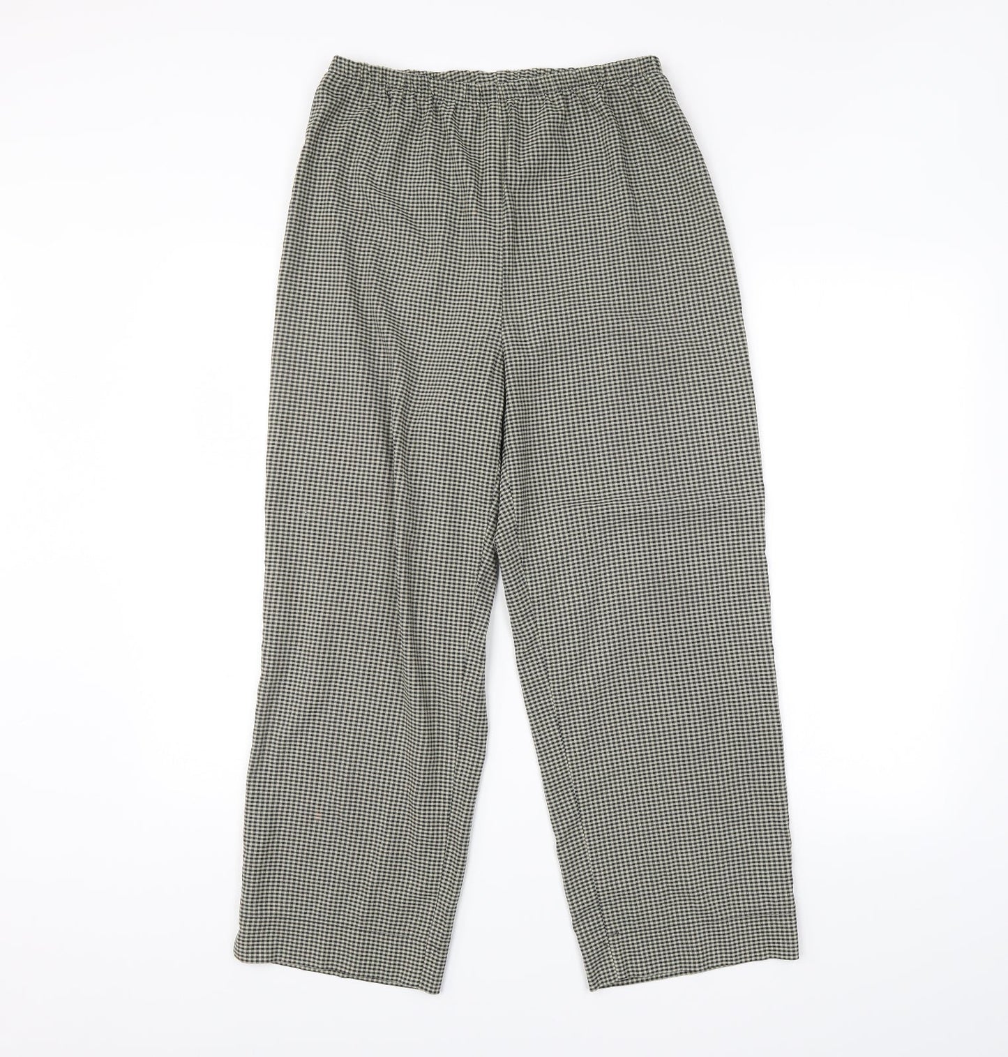 Share Womens Green Check  Trousers  Size 16 L28 in