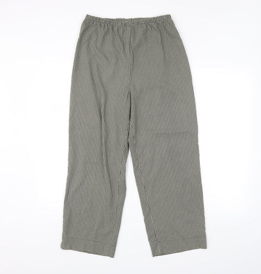 Share Womens Green Check  Trousers  Size 16 L28 in