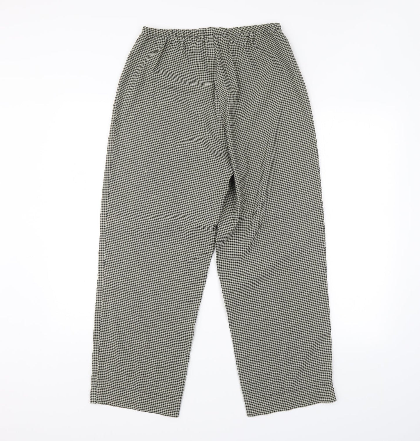 Share Womens Green Check  Trousers  Size 16 L28 in