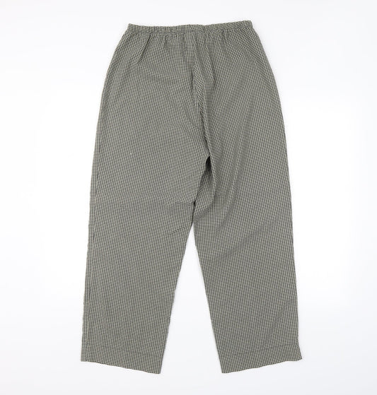 Share Womens Green Check  Trousers  Size 16 L28 in