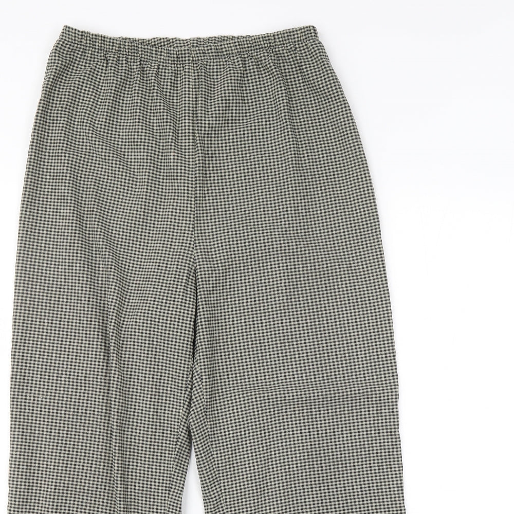 Share Womens Green Check  Trousers  Size 16 L28 in
