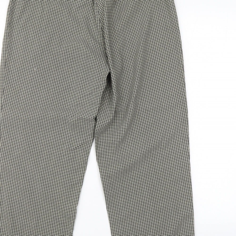 Share Womens Green Check  Trousers  Size 16 L28 in