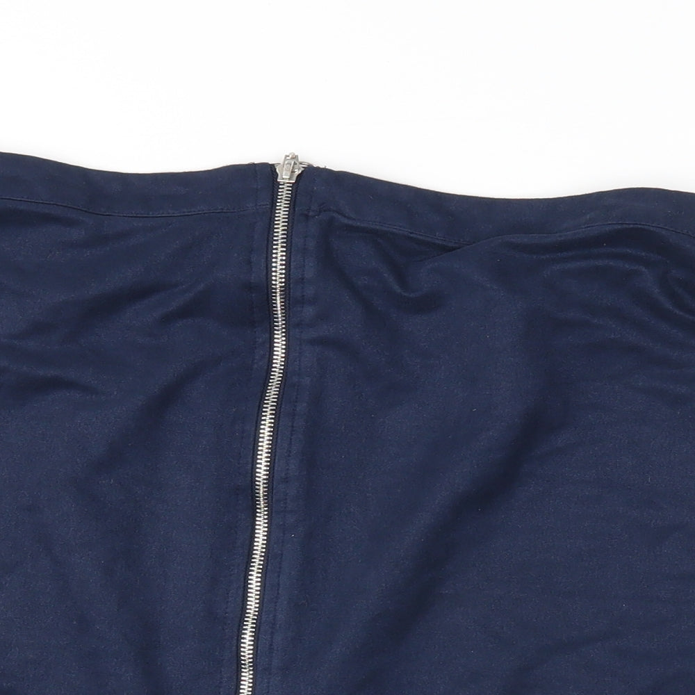 VERO MODA Womens Blue   A-Line Skirt Size L