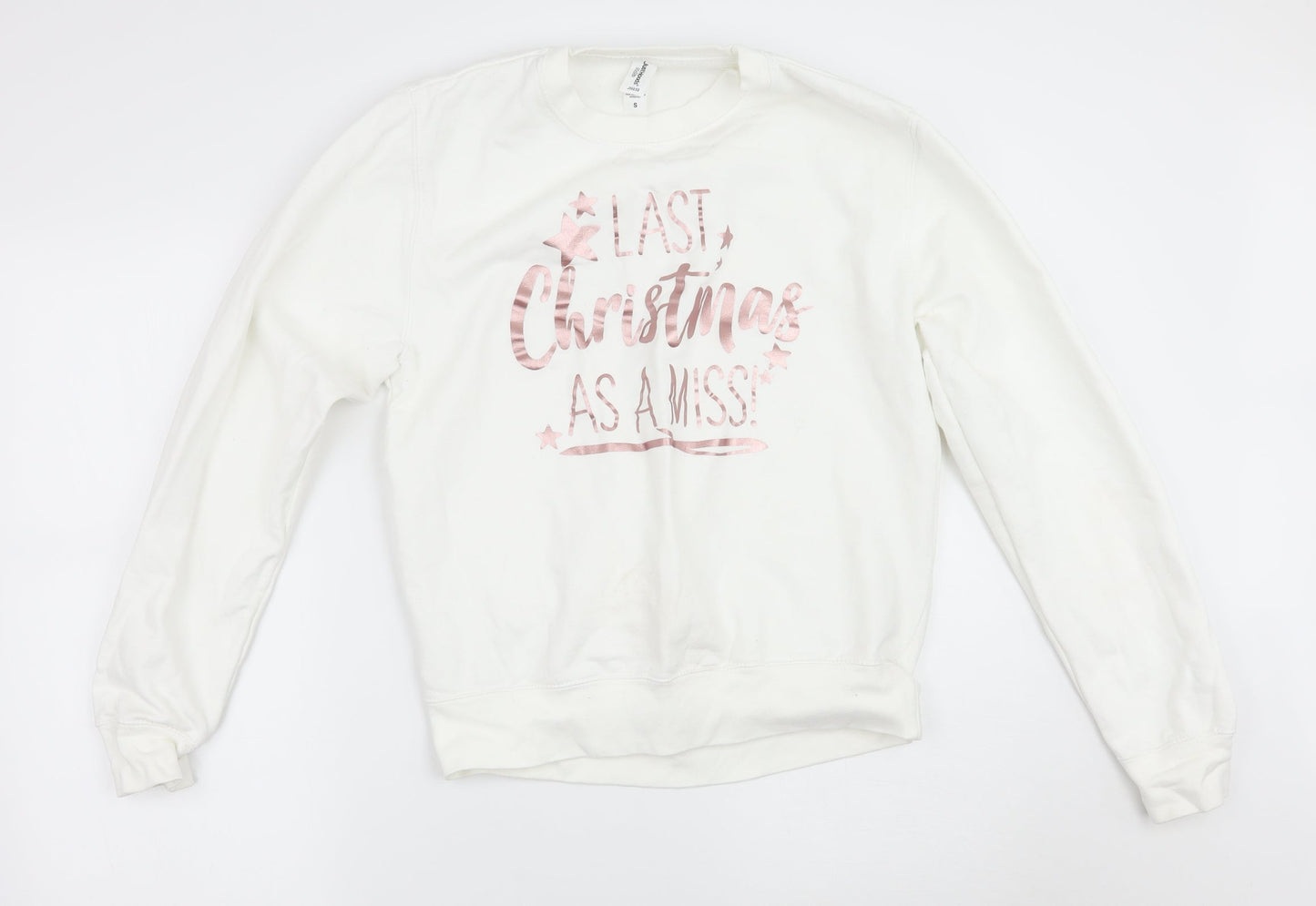just hoods Womens White   Pullover Jumper Size S