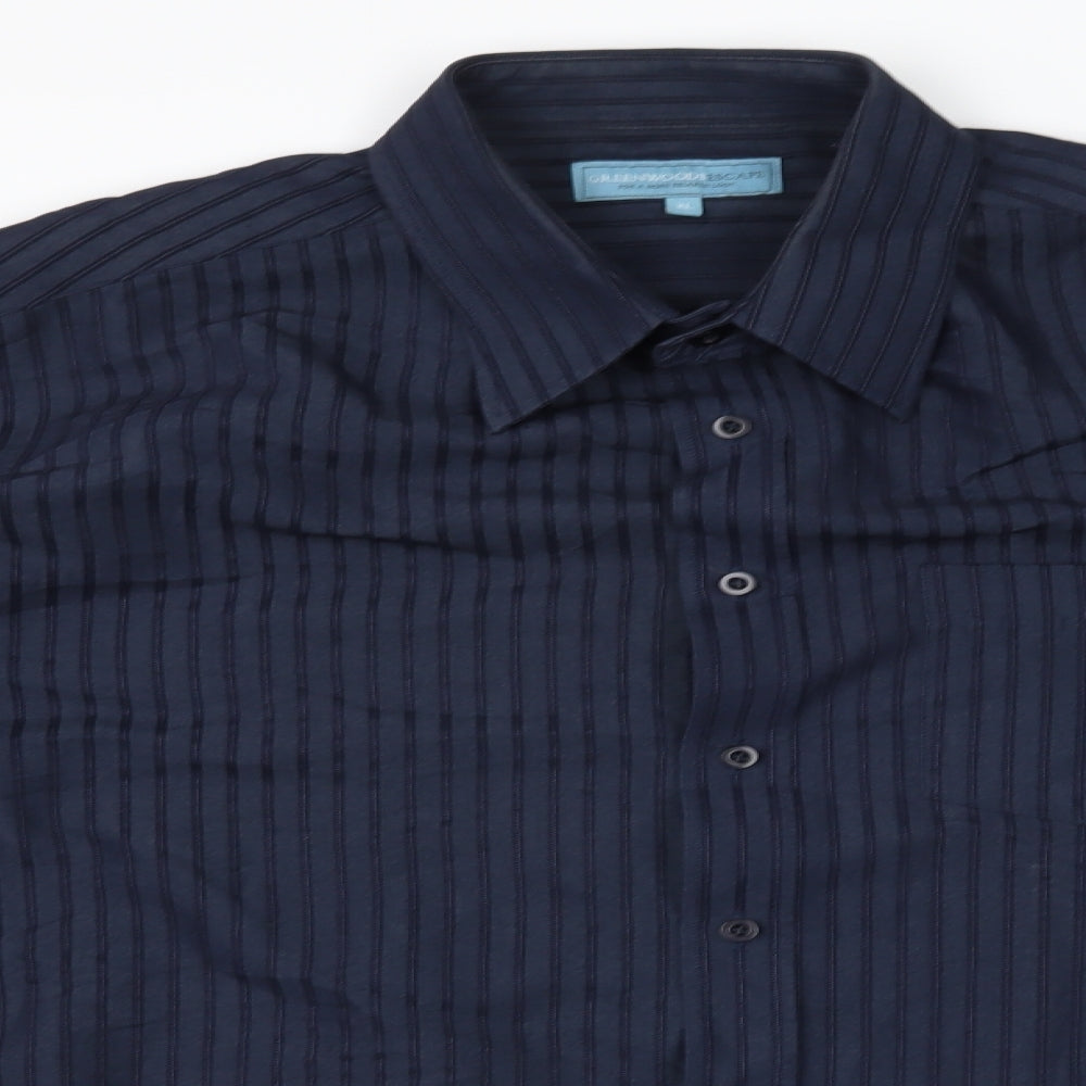 greenwoods Mens Blue    Button-Up Size XL
