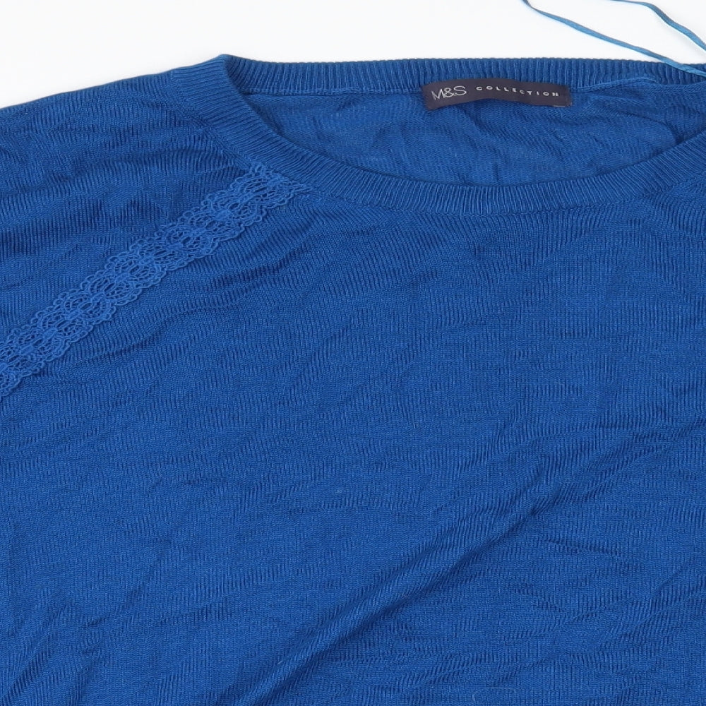 M&S Womens Blue   Pullover Jumper Size XL
