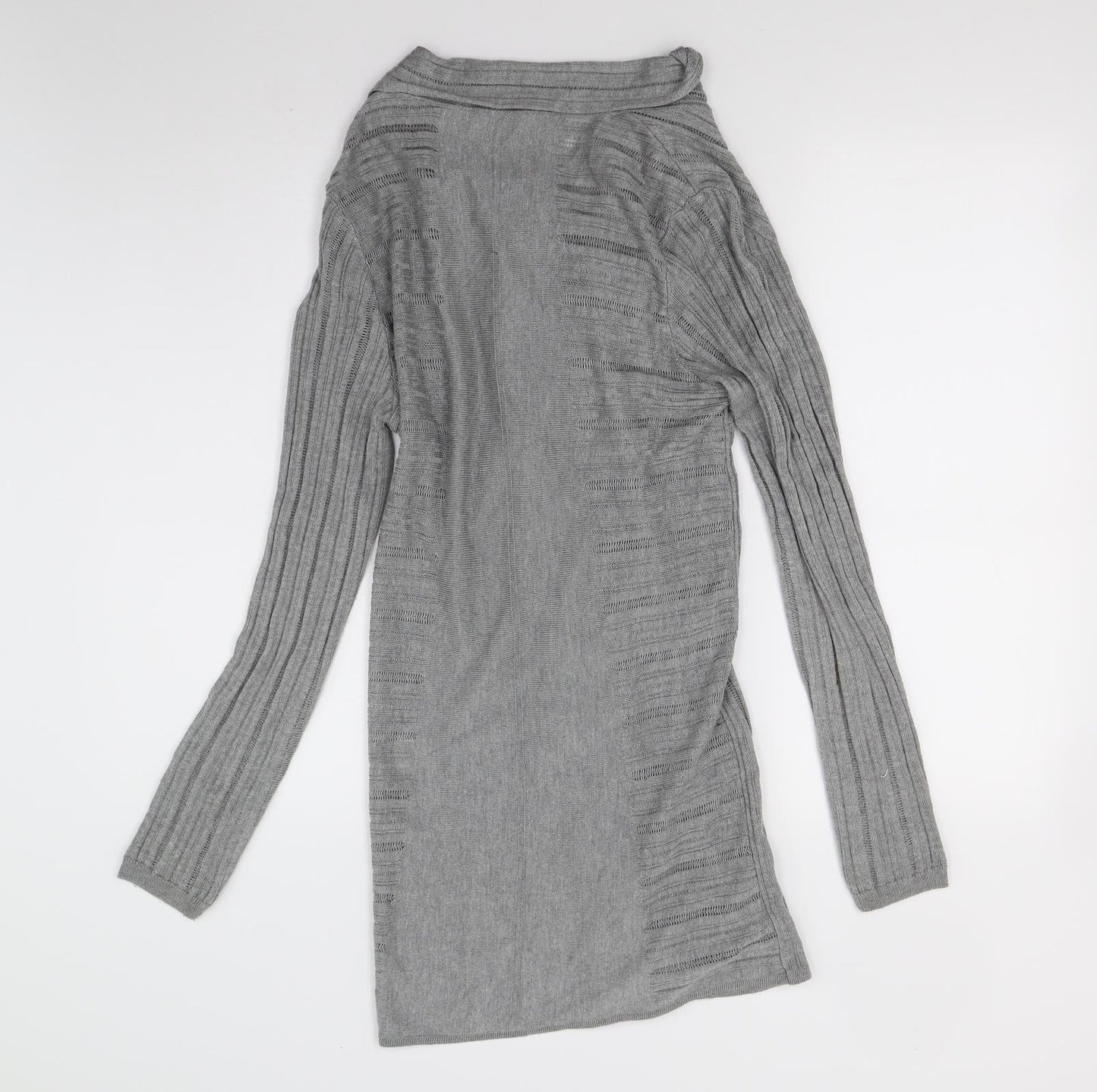 Per Una Womens Grey  Knit Cardigan Jumper Size 12