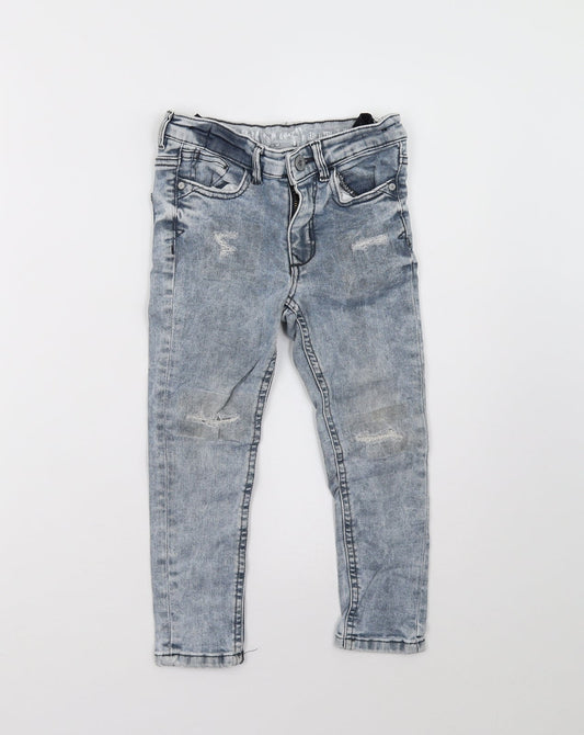 Matalan Girls Blue  Denim Straight Jeans Size 6 Years