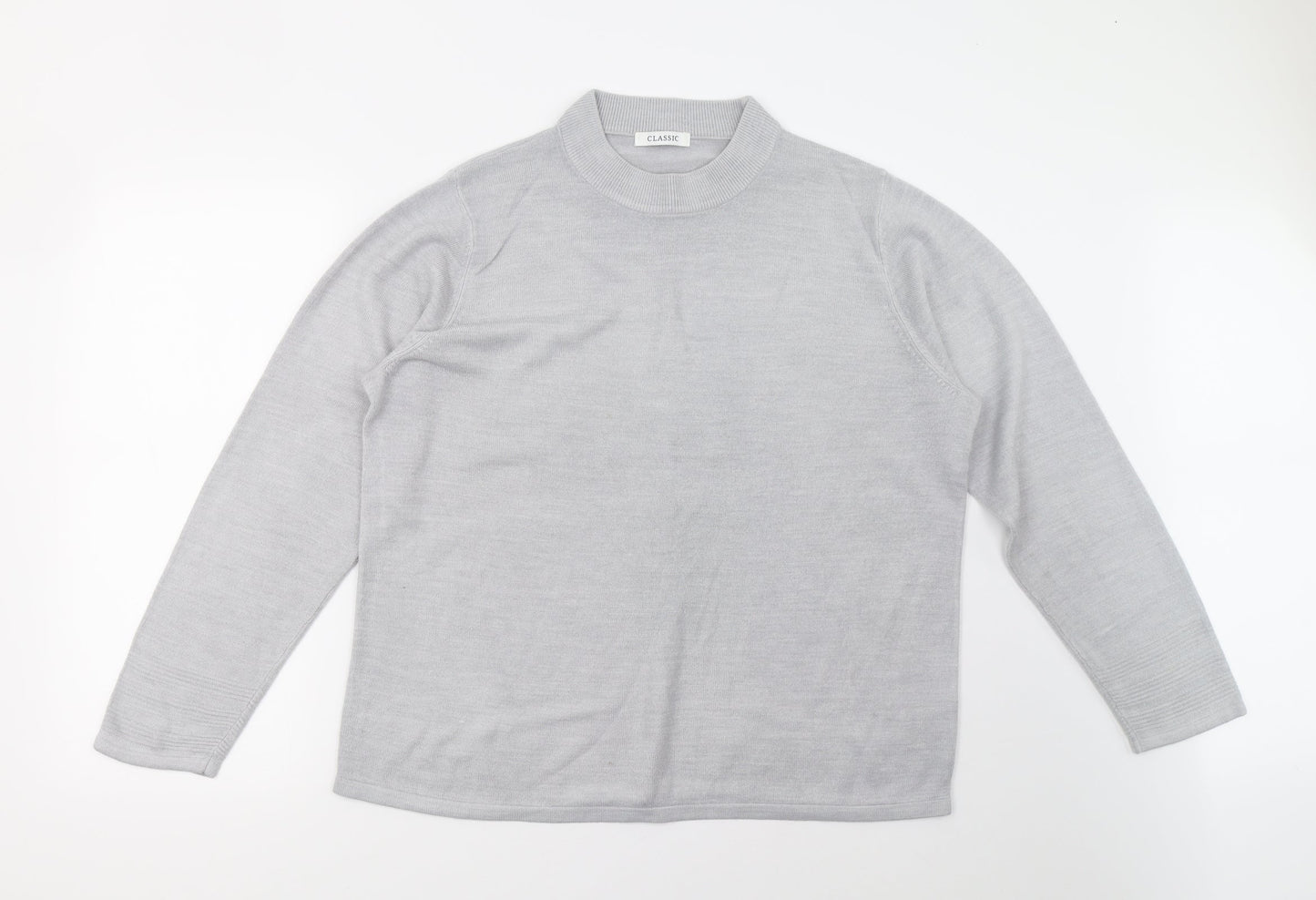 M&S Womens Grey  Knit Pullover Jumper Size 18