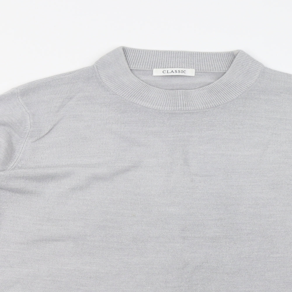 M&S Womens Grey  Knit Pullover Jumper Size 18