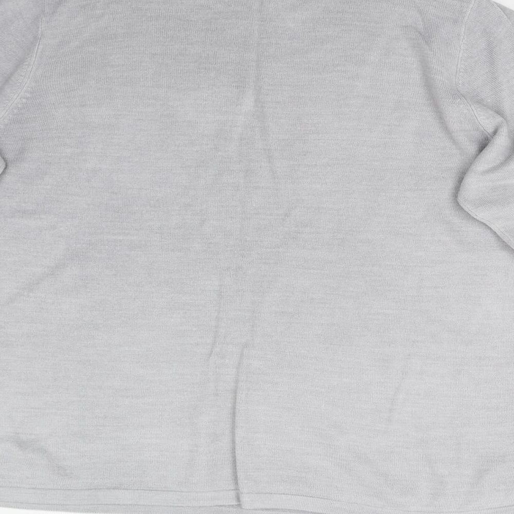 M&S Womens Grey  Knit Pullover Jumper Size 18