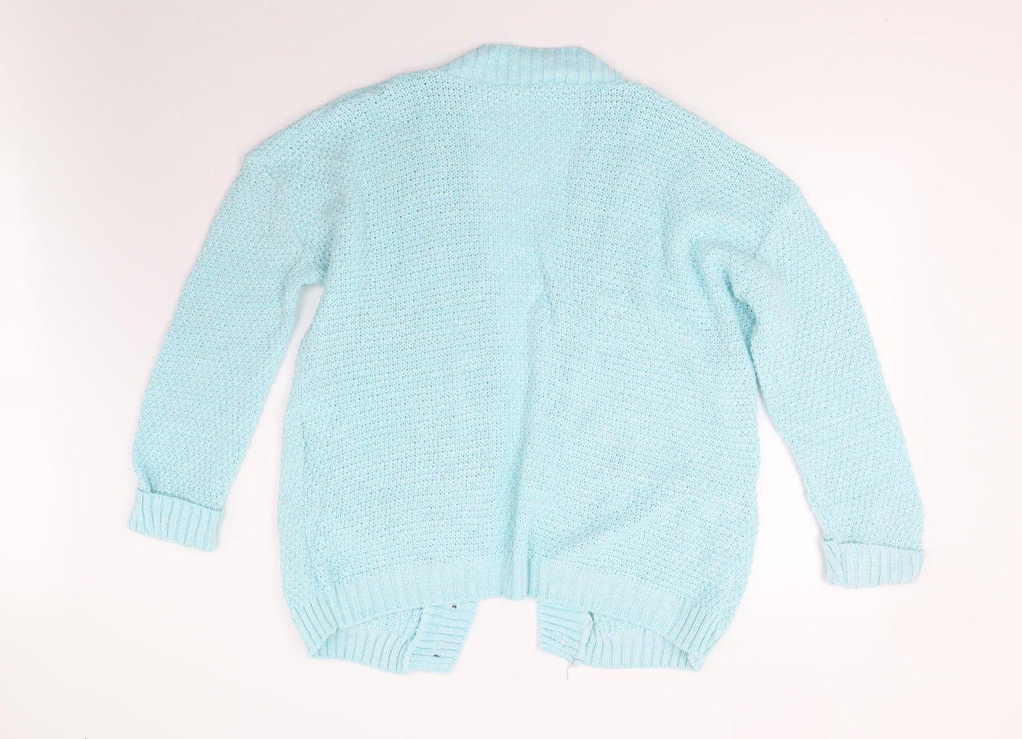 Preworn Womens Blue  Knit Cardigan Jumper Size L