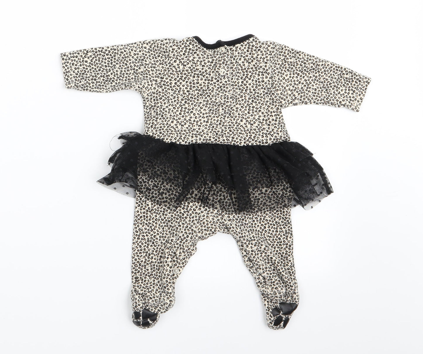 Preworn Girls Multicoloured Animal Print  Catsuit One-Piece   - Cat Face -