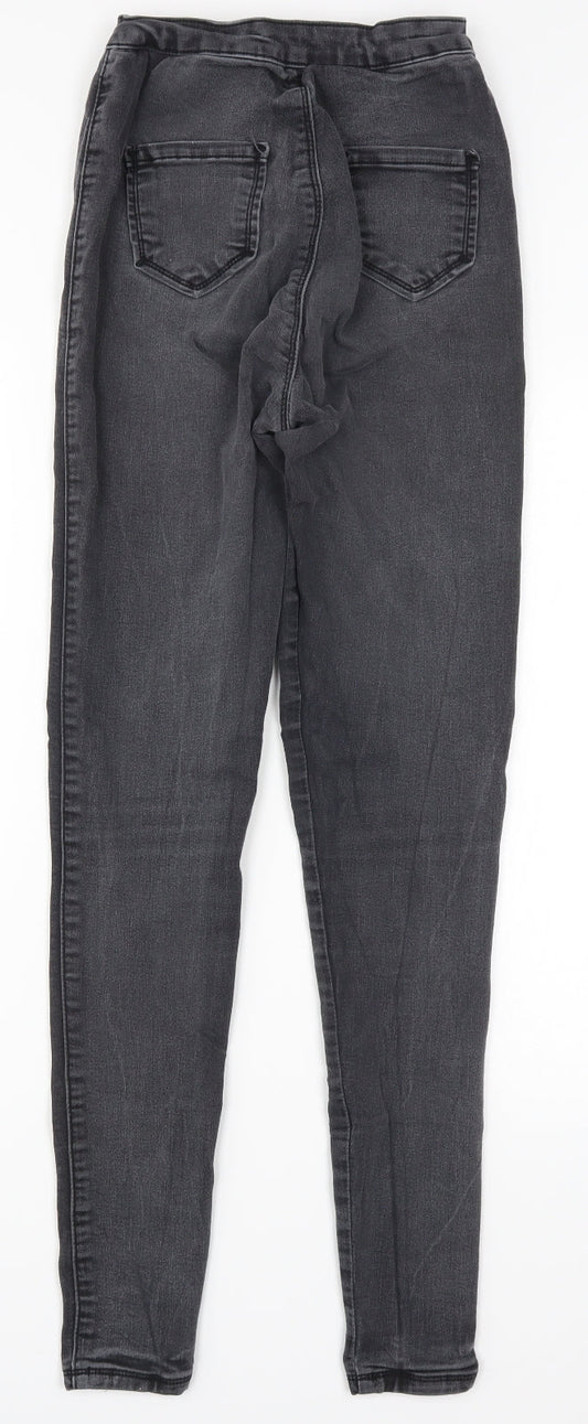 Missguided Womens Grey  Denim Skinny Jeans Size 10 L31 in
