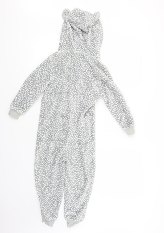 NEXT Girls Grey Polka Dot  Top One Piece Size 5 Years