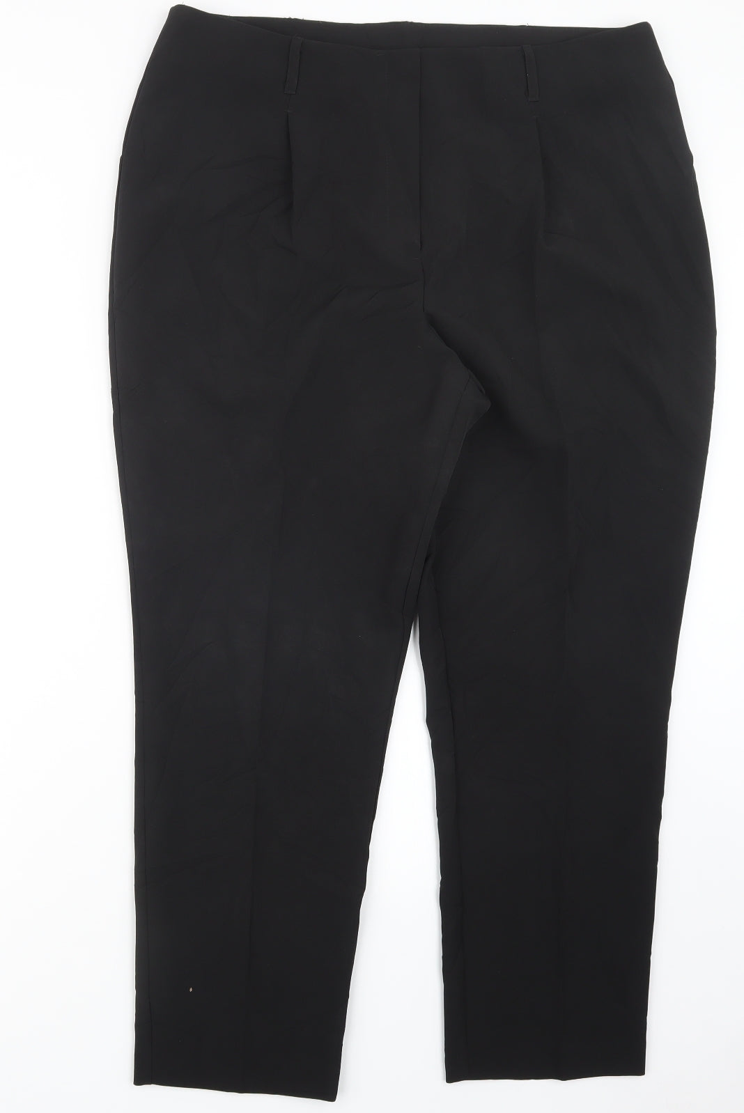 M&Co Womens Black   Trousers  Size 16 L27 in