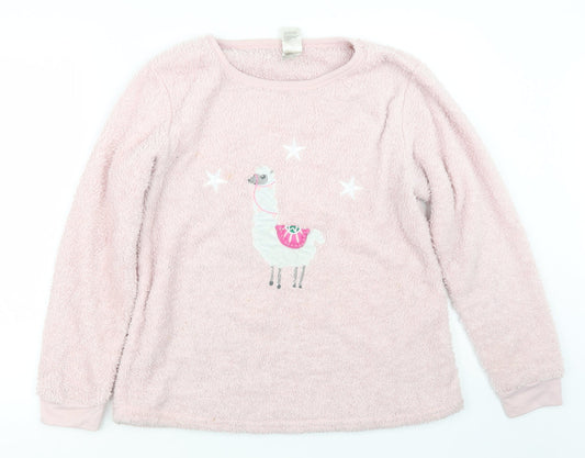 Peacocks Womens Pink Geometric  Top Pyjama Top Size 10