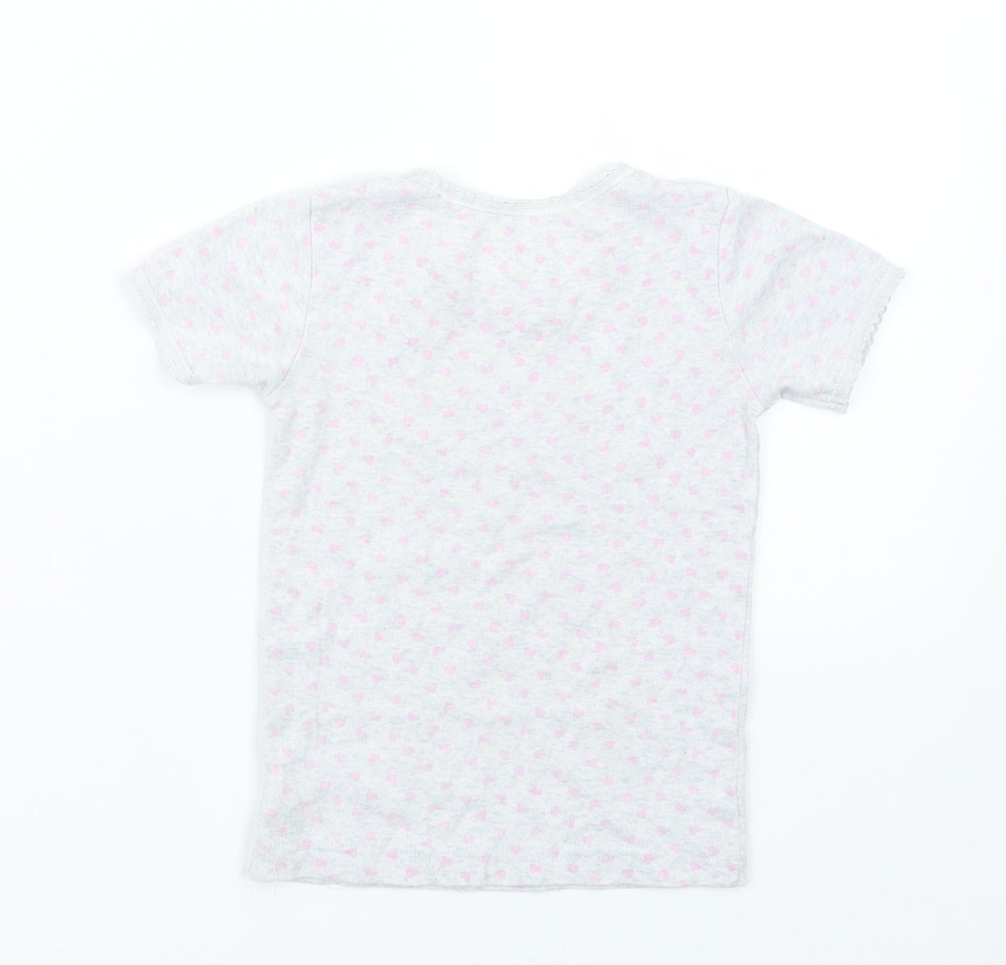 Primark Girls Grey Geometric  Top Pyjama Top Size 3-4 Years