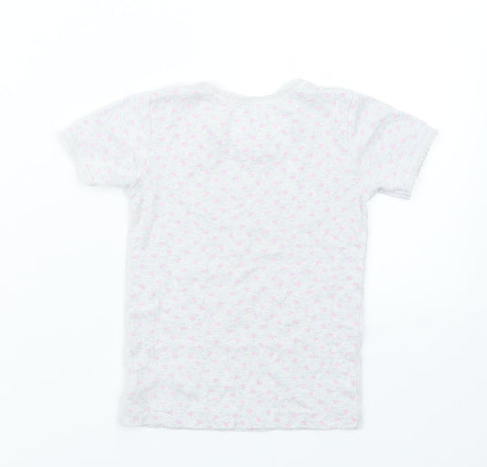 Primark Girls Grey Geometric  Top Pyjama Top Size 3-4 Years