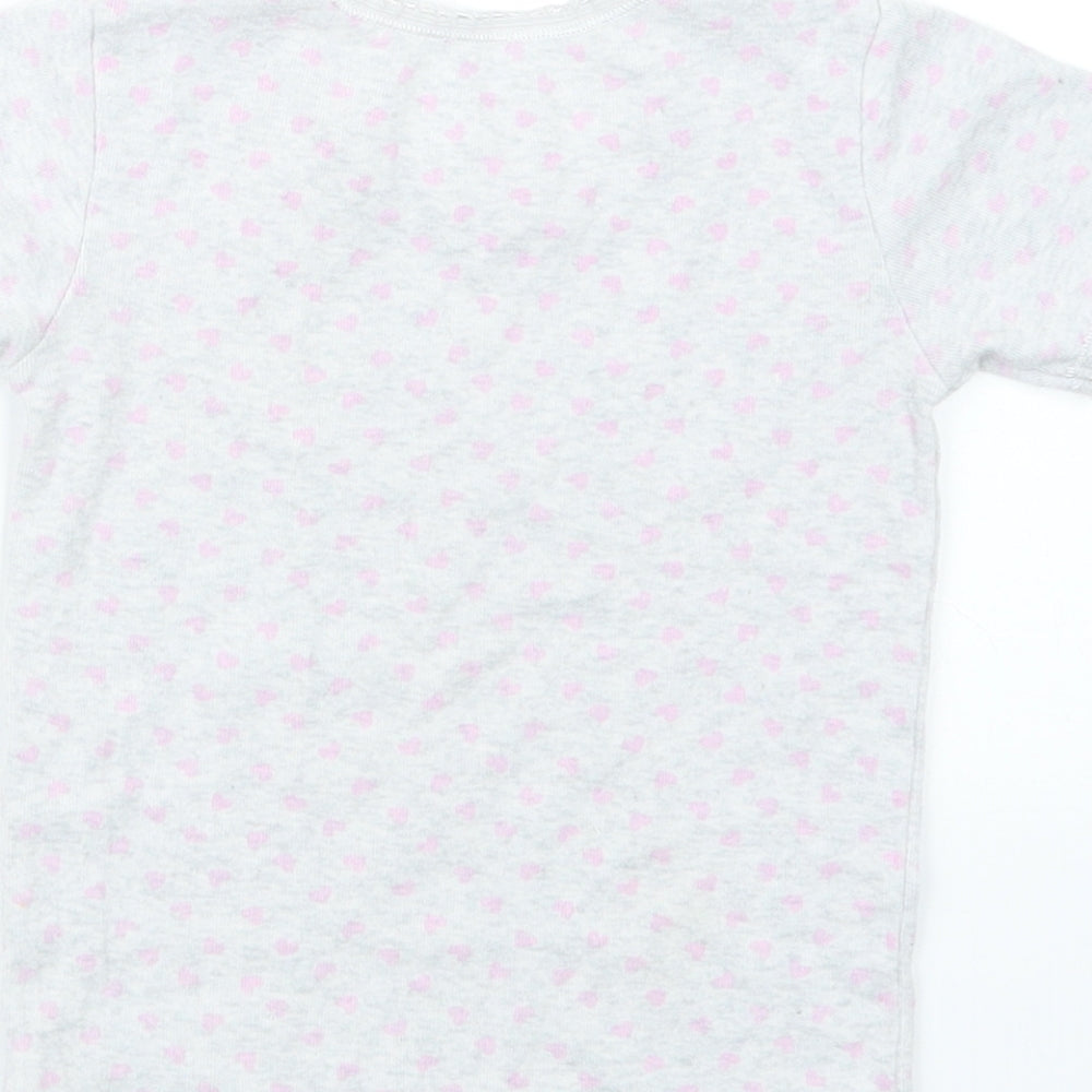 Primark Girls Grey Geometric  Top Pyjama Top Size 3-4 Years