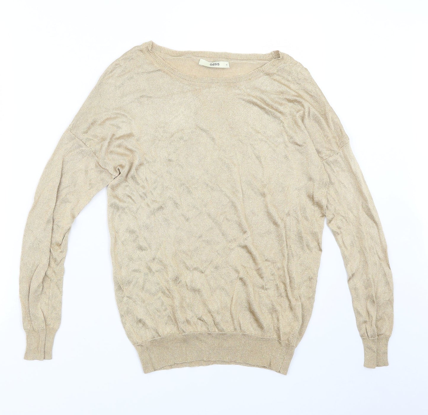 Oasis Womens Gold   Pullover Jumper Size M