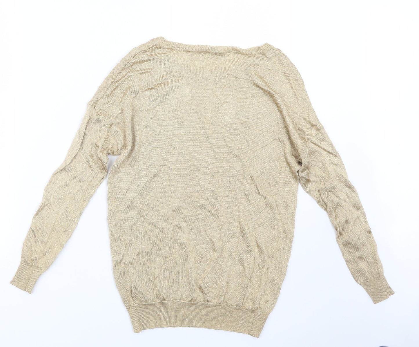 Oasis Womens Gold   Pullover Jumper Size M