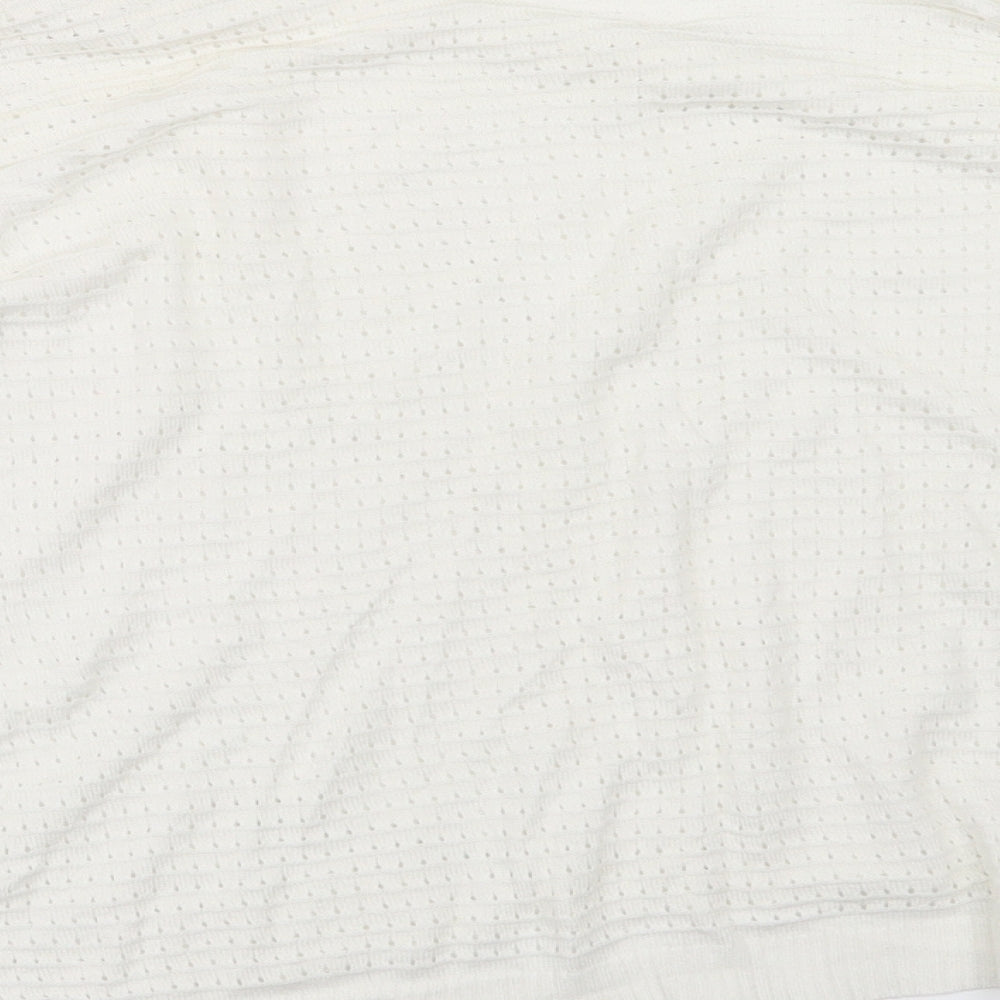 Stradivarius Womens White  Knit Pullover Jumper Size M