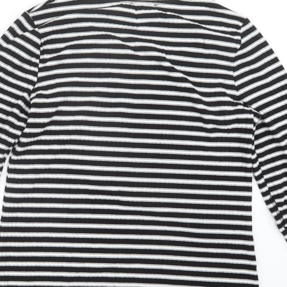 Papaya Womens Black Striped  Pullover Jumper Size 14