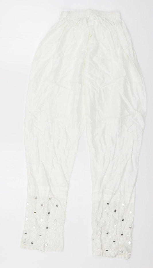Prewron Womens White   Trousers  Size 26 in L25 in