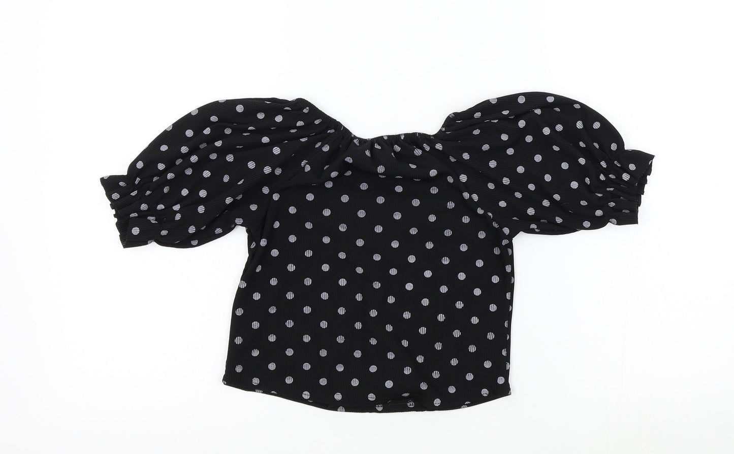PRETTYLITTLETHING Womens Black Colourblock  Basic T-Shirt Size 10