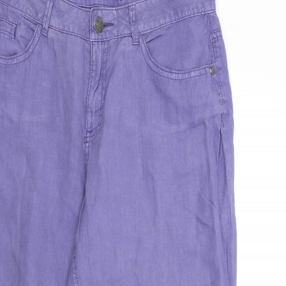 M&S Womens Blue   Trousers  Size 12 L26 in
