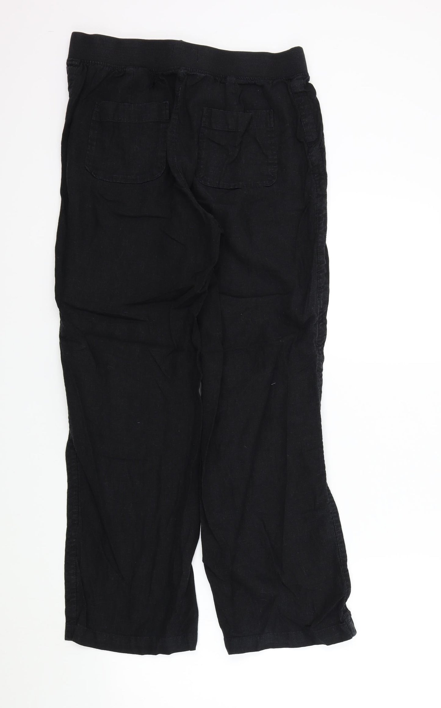 Peackocks Womens Black   Trousers  Size 12 L28 in