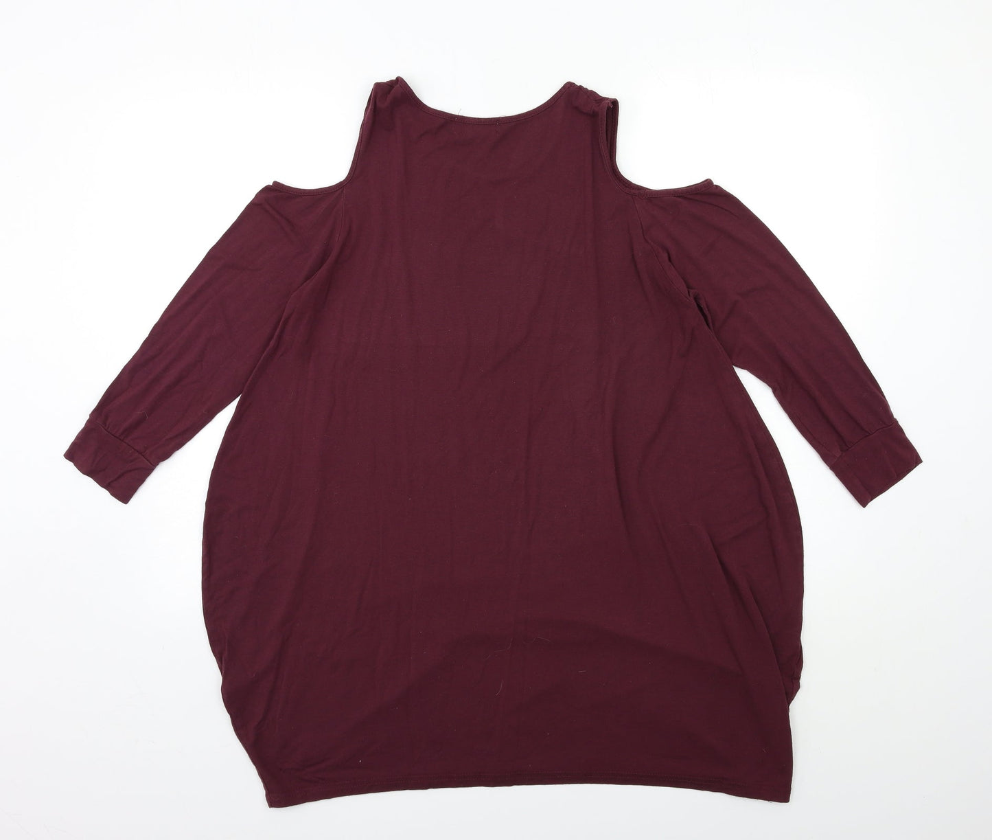 Apricot Womens Red   Basic T-Shirt Size 10  - Open Shoulder