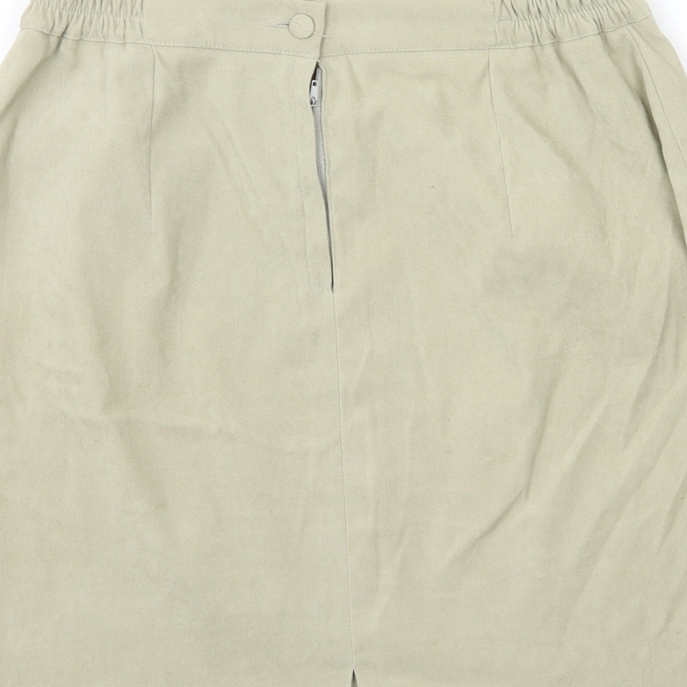 Preworn Womens Beige   A-Line Skirt Size 30 in