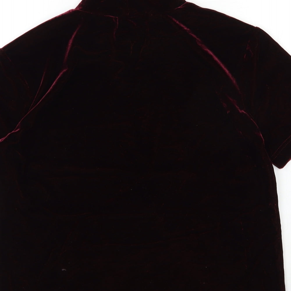 Jessica Womens Red   Basic T-Shirt Size S