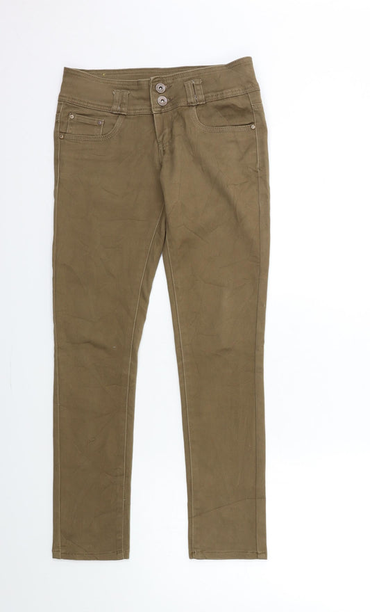 Toxik3 Womens Brown  Denim Skinny Jeans Size 6 L28 in