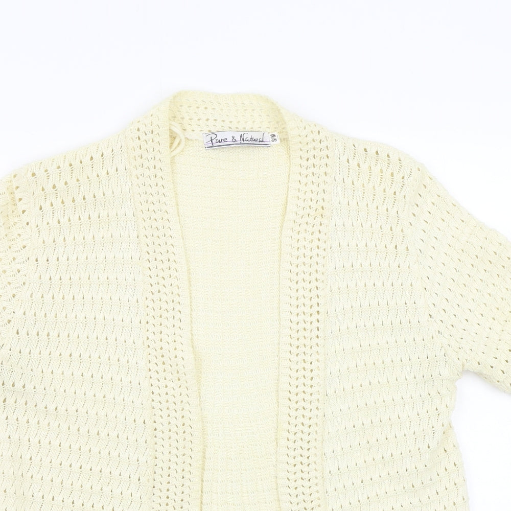 pure and natural Womens Beige   Cardigan Jumper Size S  - size s/m
