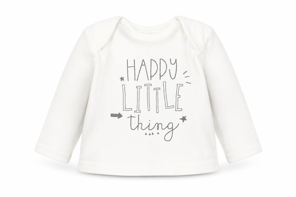 Front view of Studio Baby White Basic T-Shirt, size 0-3, Months