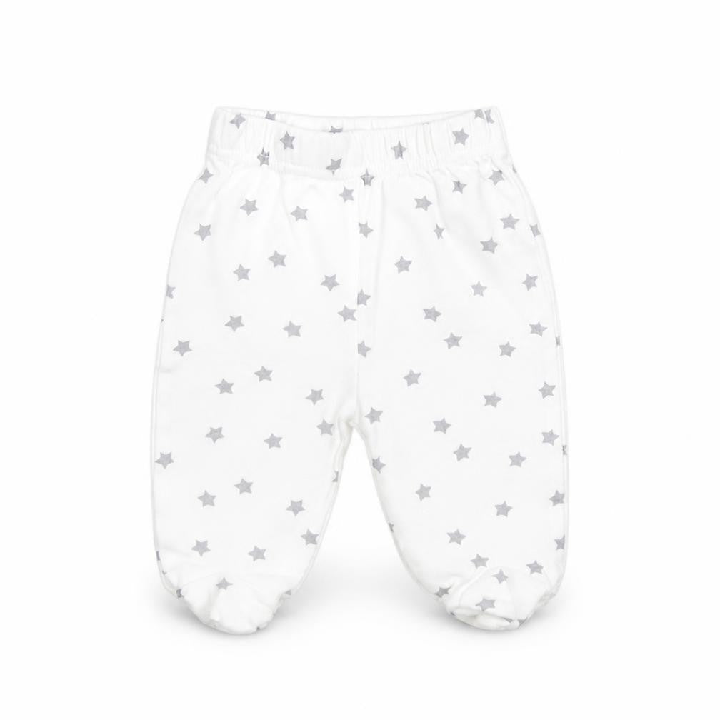 Front view of Studio Baby White Jogger Trousers, size 0-3, Months