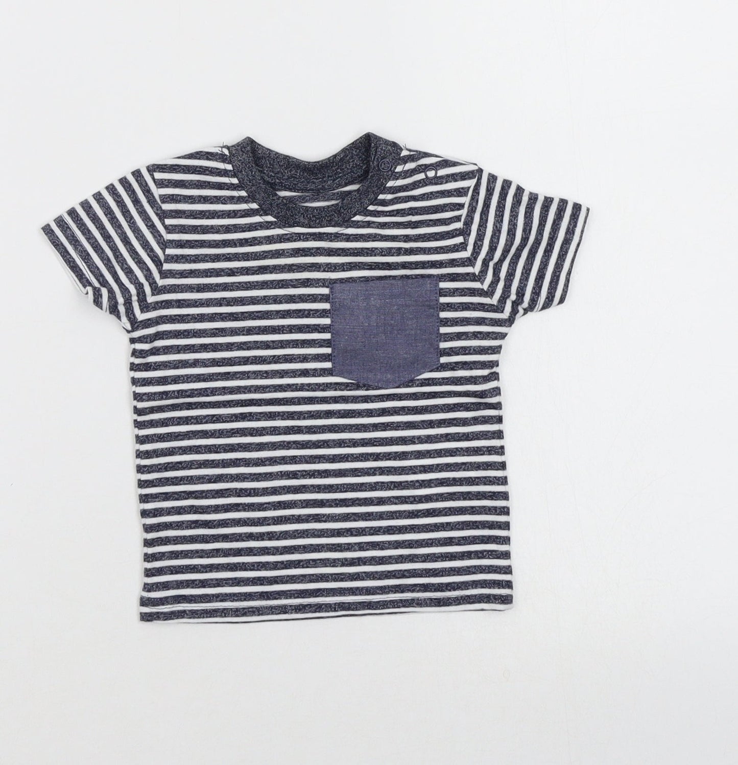 Primark Boys Multicoloured Striped  Basic T-Shirt Size 0-3 Months